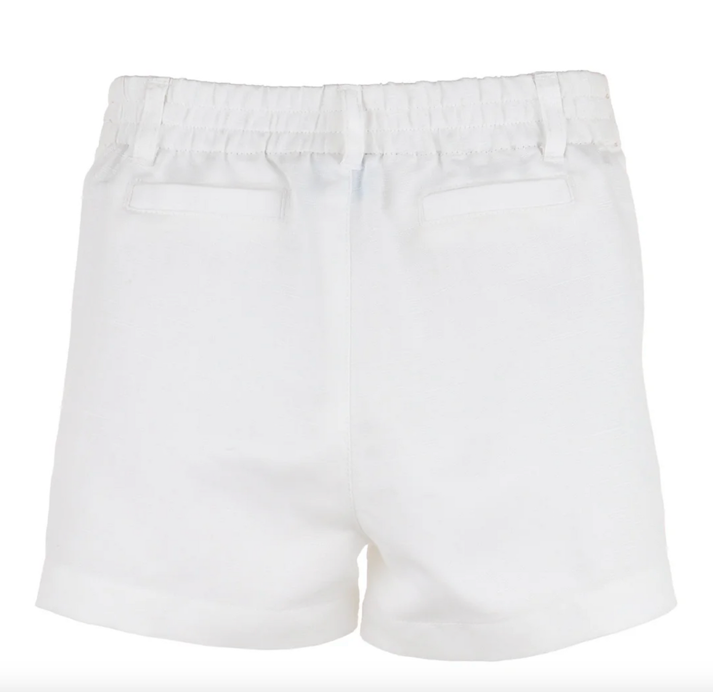 Luli & Me Boys Linen Short - White