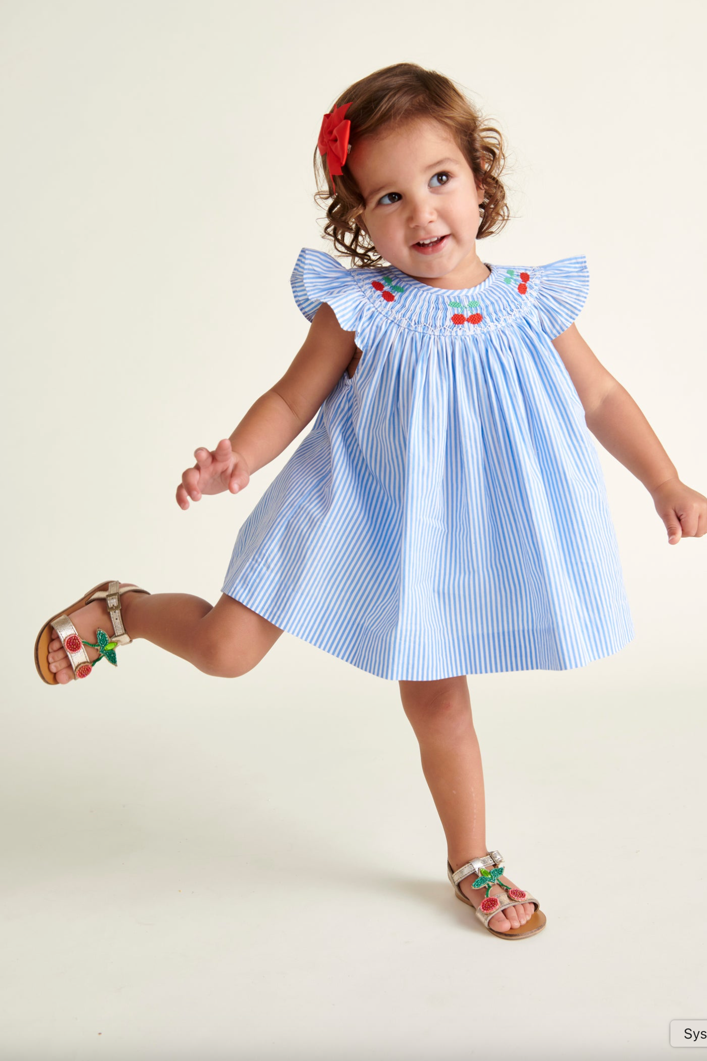 Hand Smocked Paisley Baby Dress