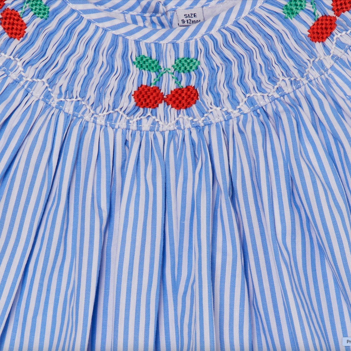 Hand Smocked Paisley Baby Dress