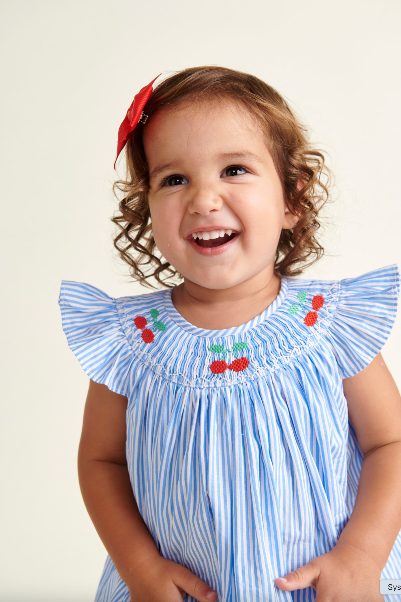 Hand Smocked Paisley Baby Dress