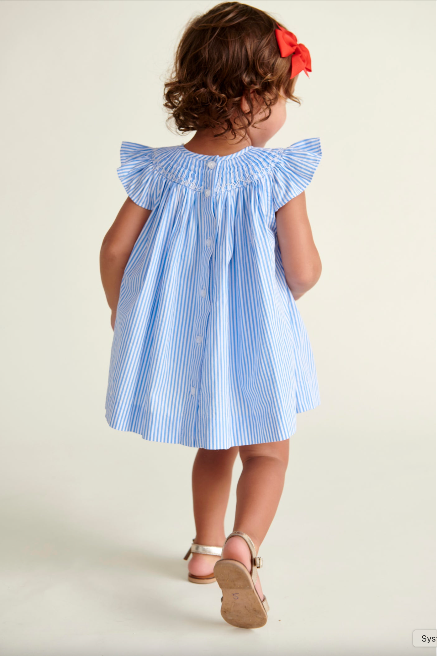 Hand Smocked Paisley Baby Dress