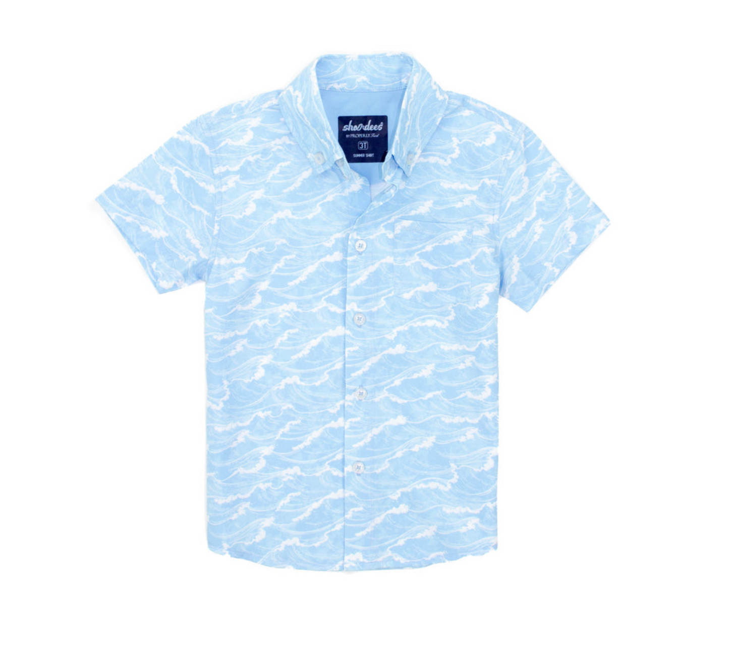 Boys Shordees Summer Shirt White Cap