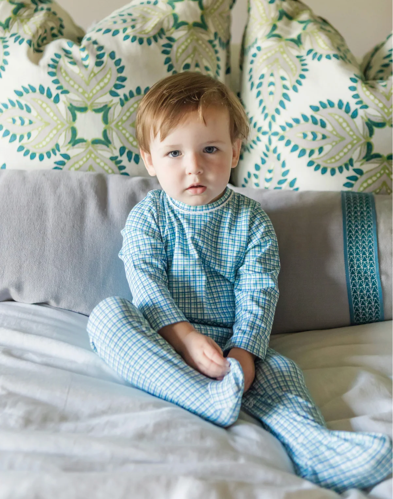 Preston Boys' Romper - Hampton Plaid