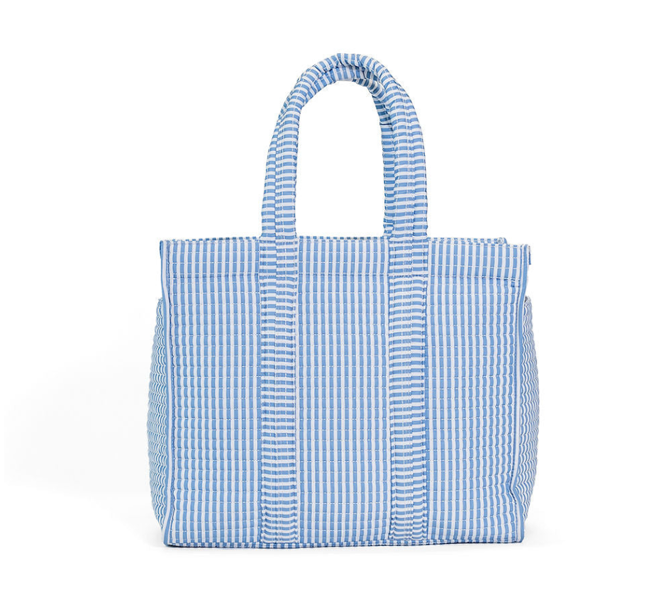 TRVL Quilted Go Go Tote - Pimlico Stripe Chambray