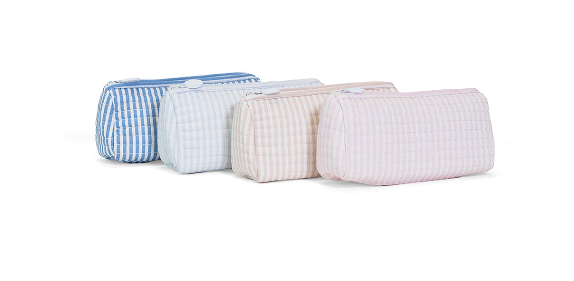 TRVL Quilted Bag - Pimlico Stripe Chambray - Pochette