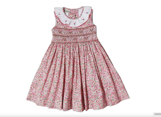 Brooke Floral Print Smocked Classic Dress
