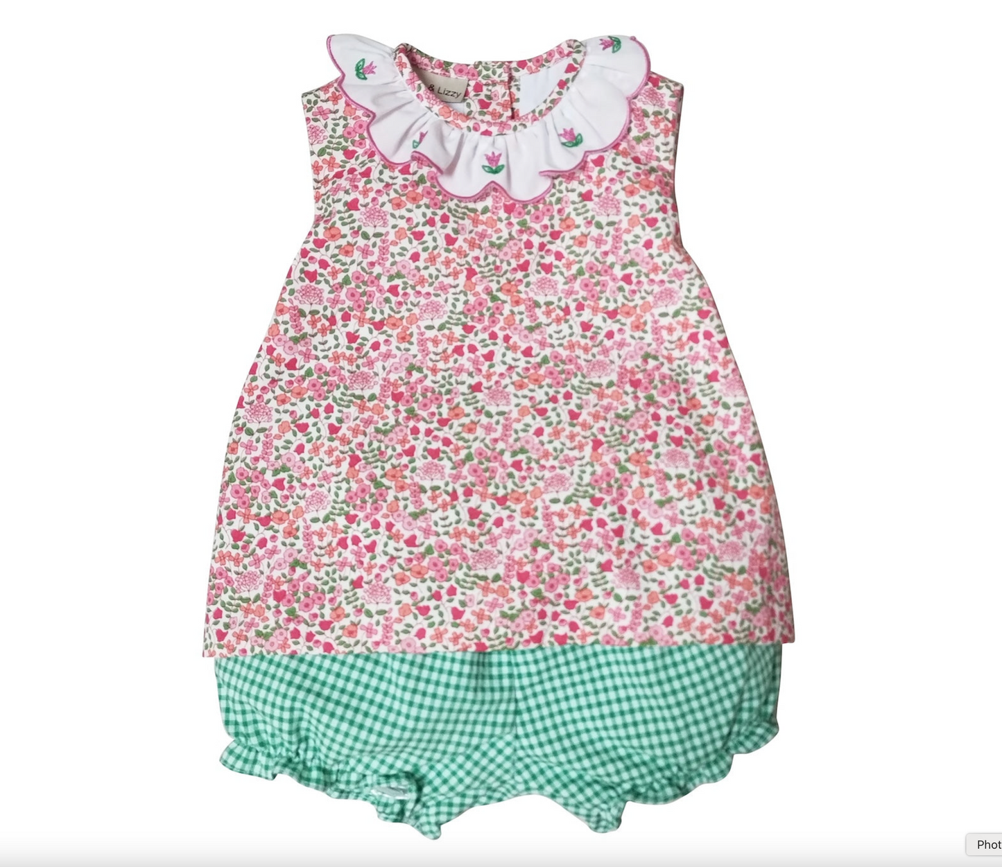 Brooke Floral Print Spring Baby Girl Bloomer Set
