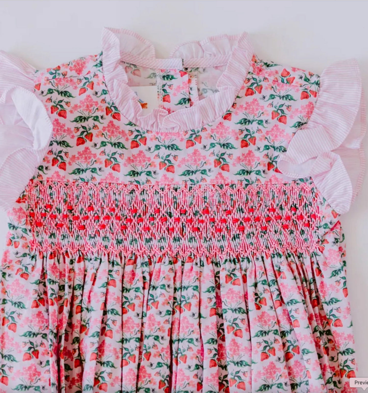 Strawberry Embroidered Bubble
