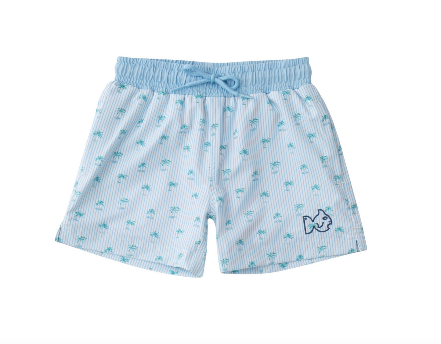 Boys Swim Trunk - Palm Tree Stripe
