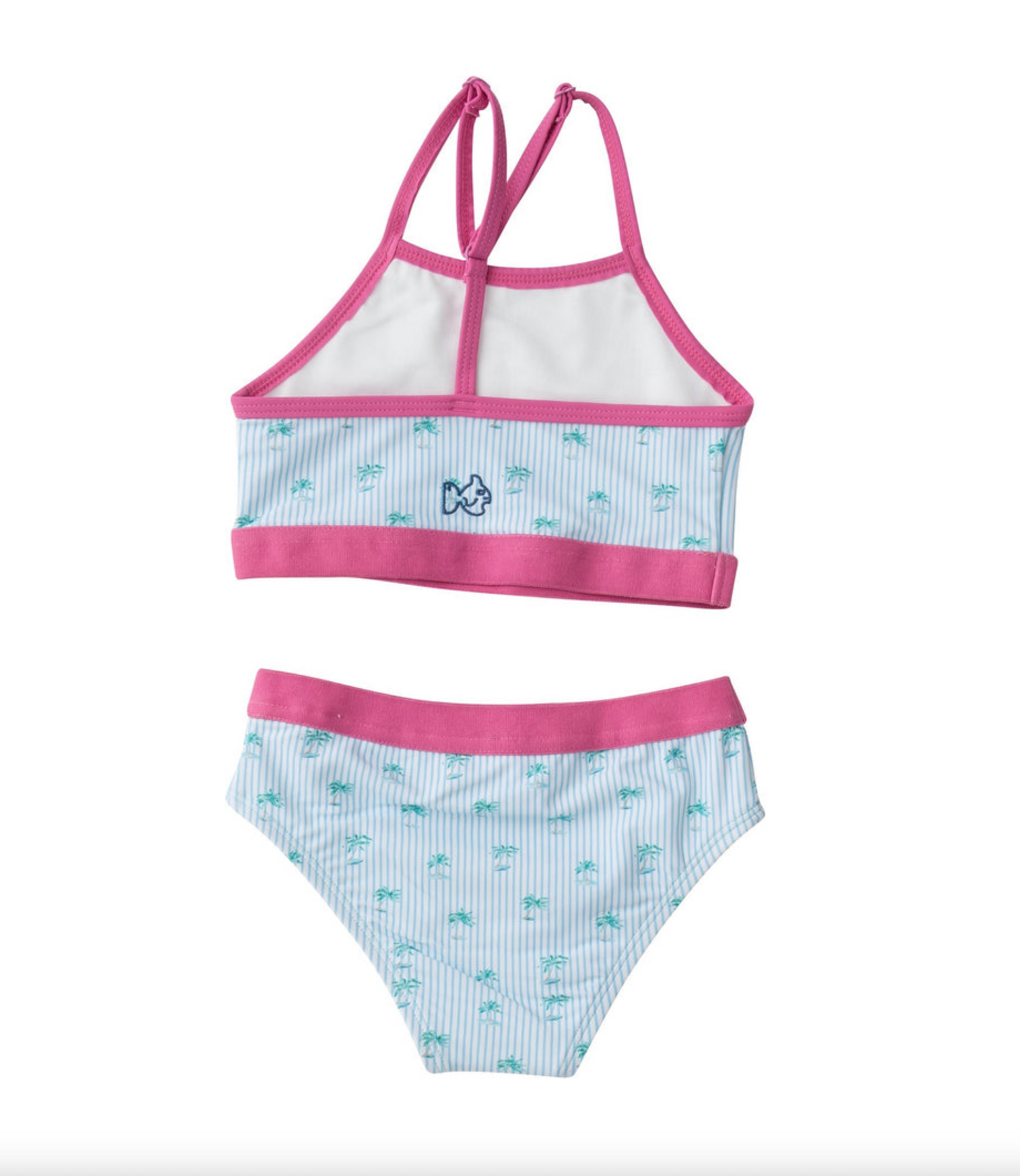 Girls Bikini Swimsuit - Palm Tree Stripe