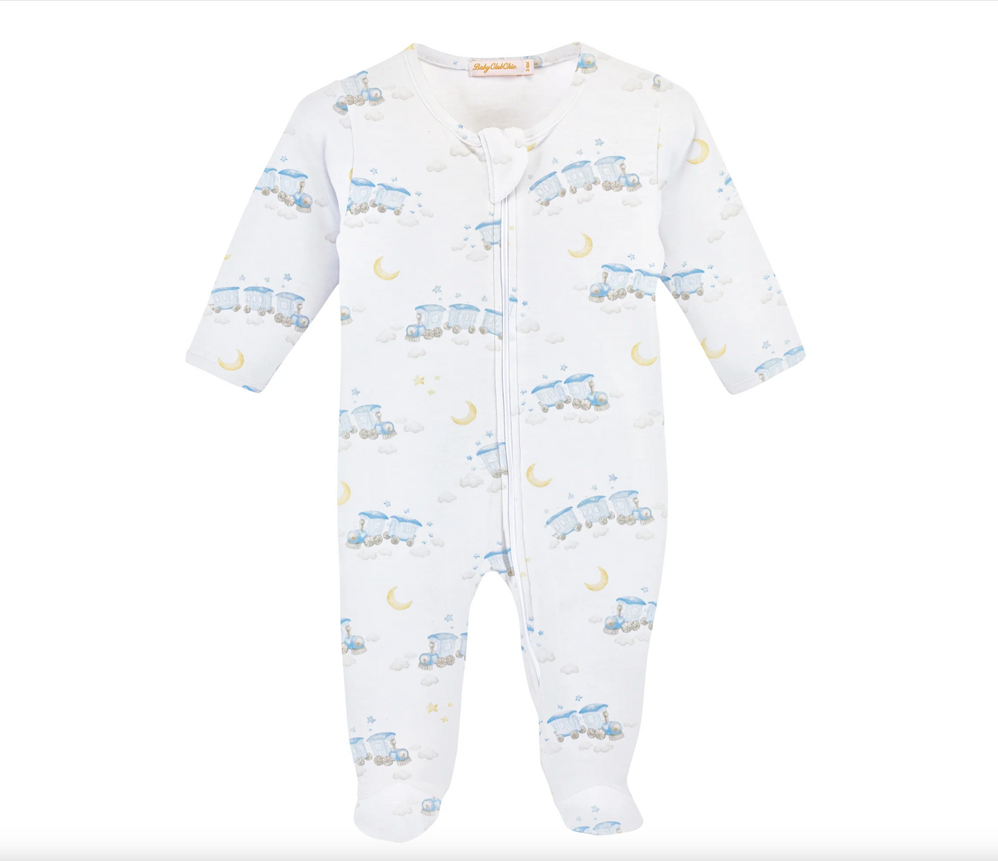 Little Train Printed Zipped Footie
