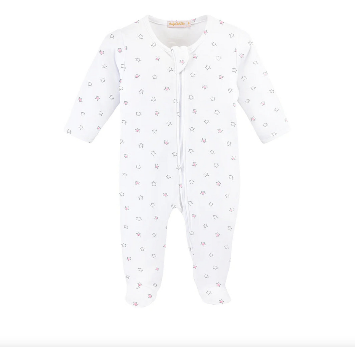 Pink Stars Zipped Footie
