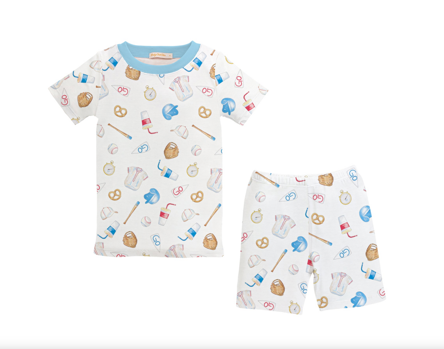 Home Run Baseball Printed PJ Set