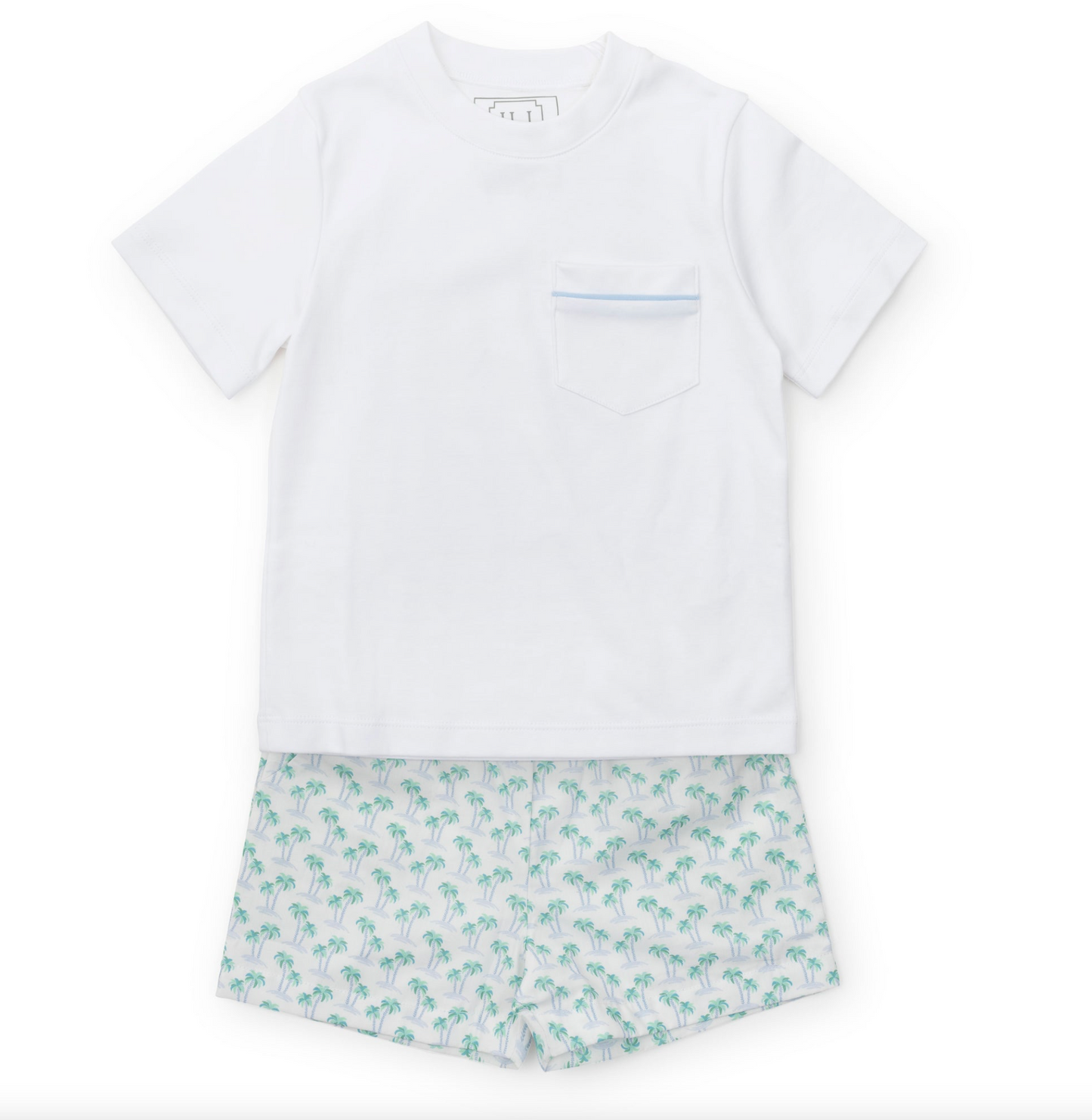 Hudson Short Set - Palm Tree Isle Blue