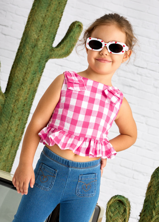 Mayoral Peony Peplum Top