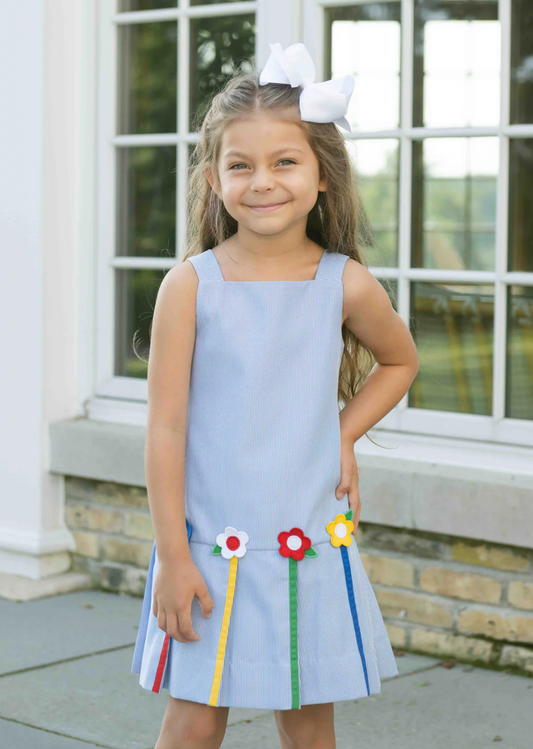 Junior Cord Dress With Flowers