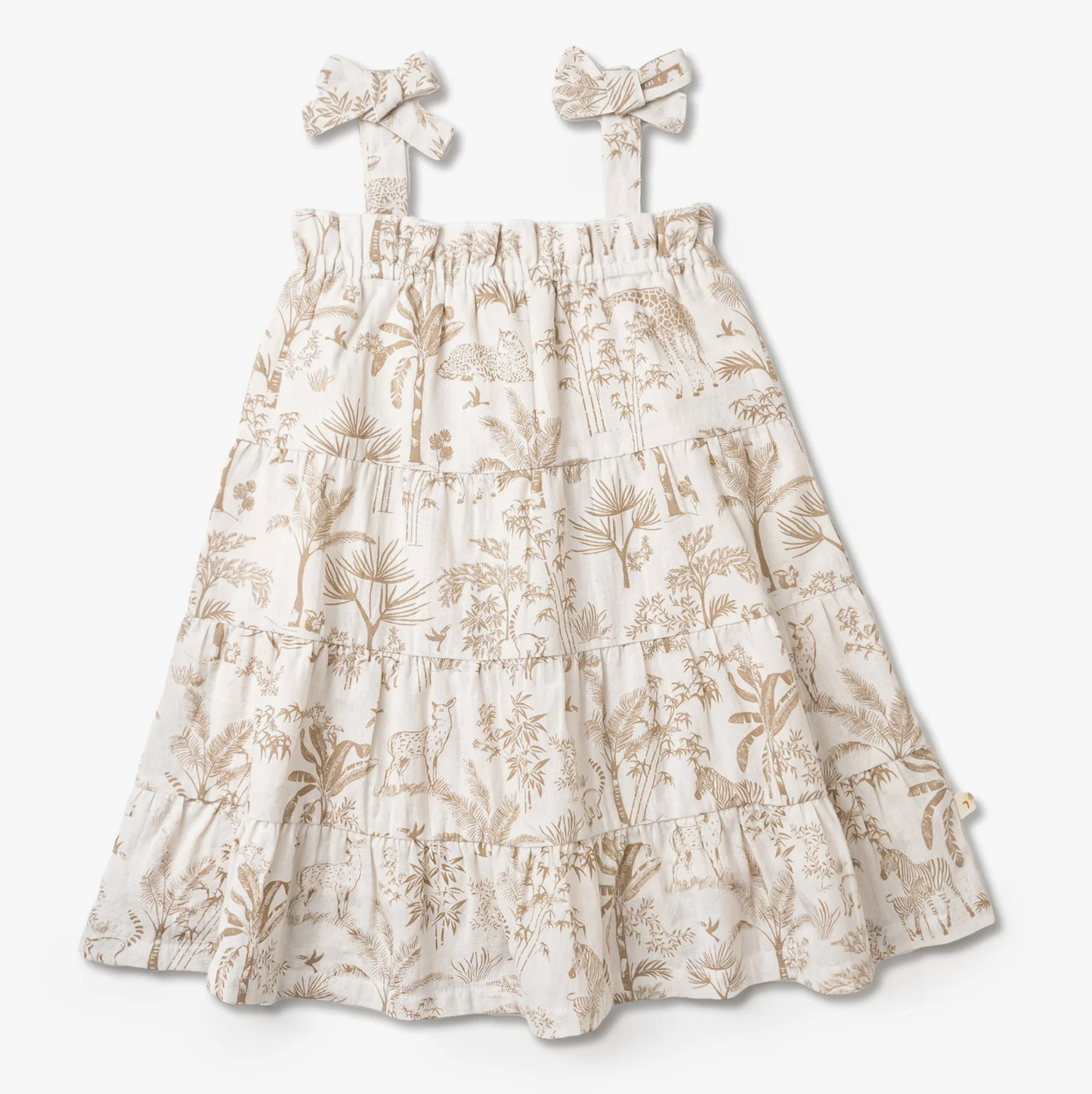 Cotton Tiered Dress - Wild Tropics