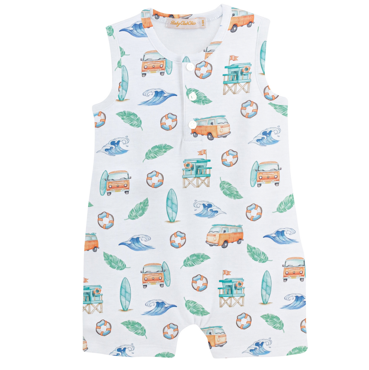 Surfing Print Romper