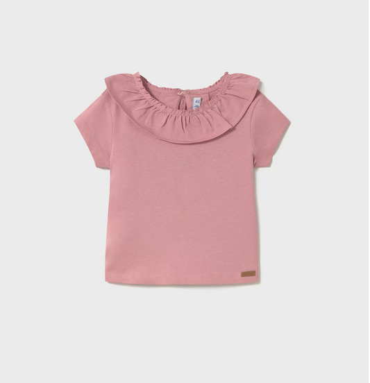 Ruffled Collar T-Shirt