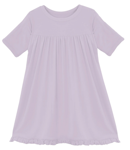 Short Sleeve Swing Dress - Thistle