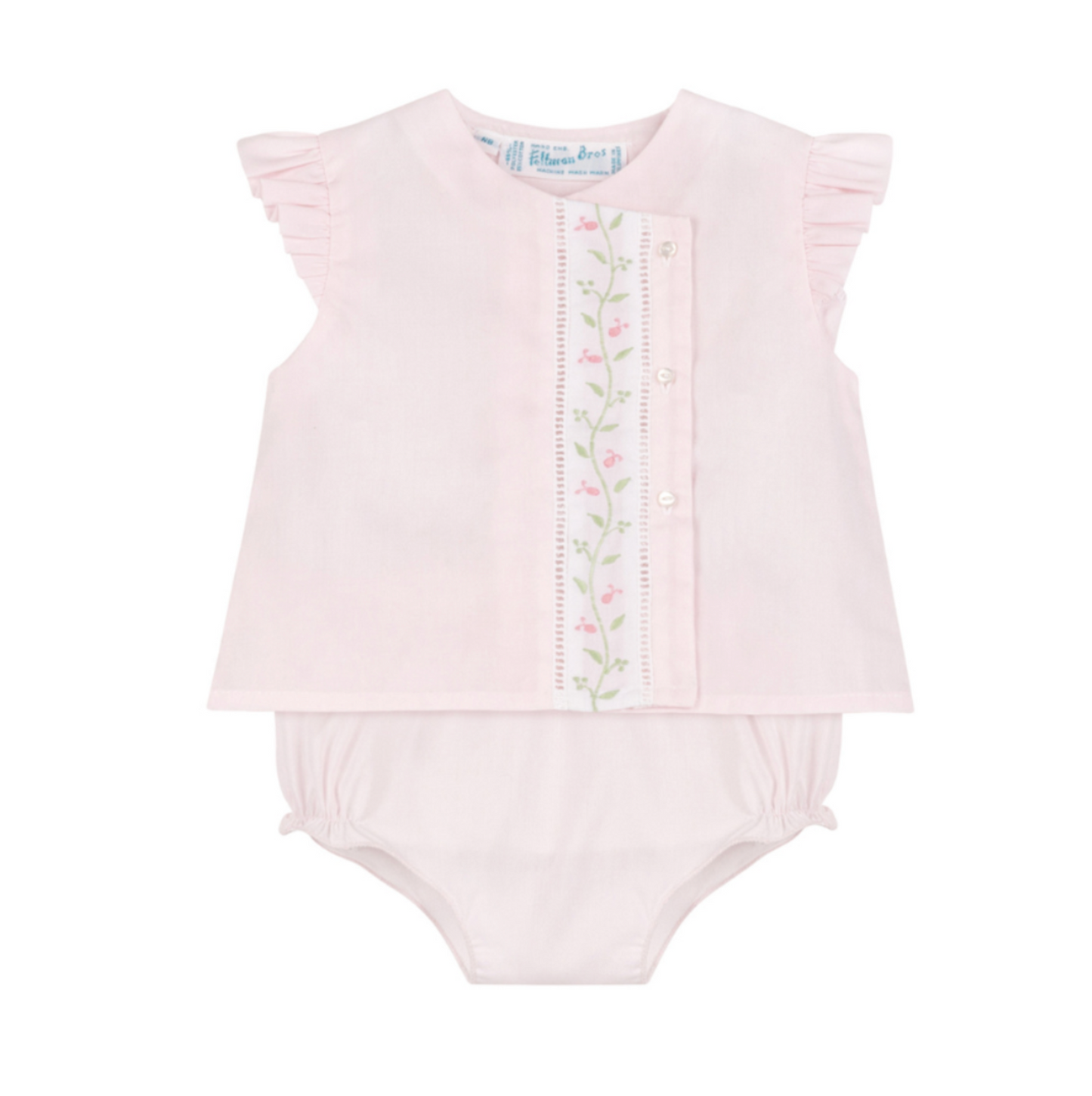 Feltman Brothers Pink Floral Vine Diaper Set
