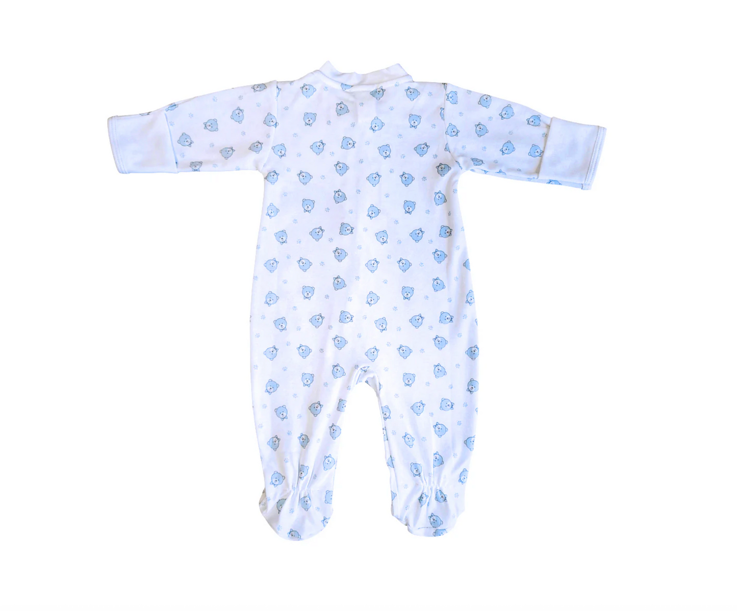 Blue Bears Zipper Footie