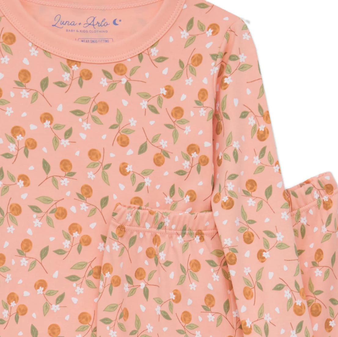 Orange Blossoms Long Pajamas