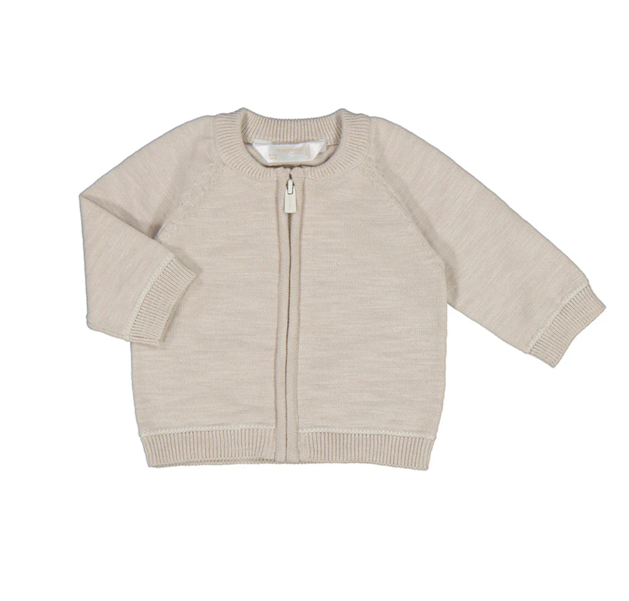 Baby Zip Cardigan - Oatmeal