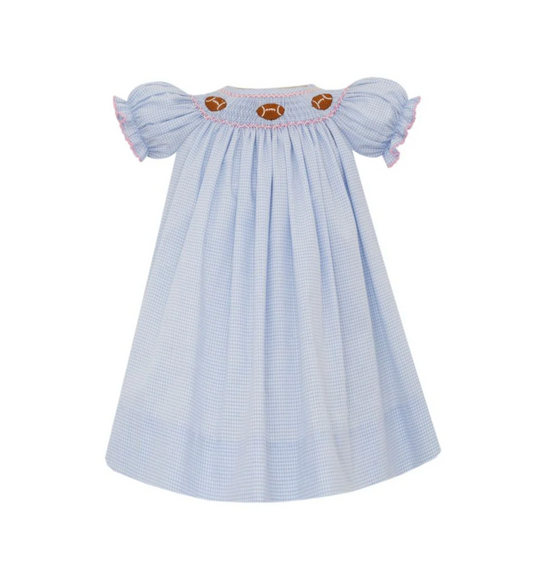 Smocked Football Bishop Dress