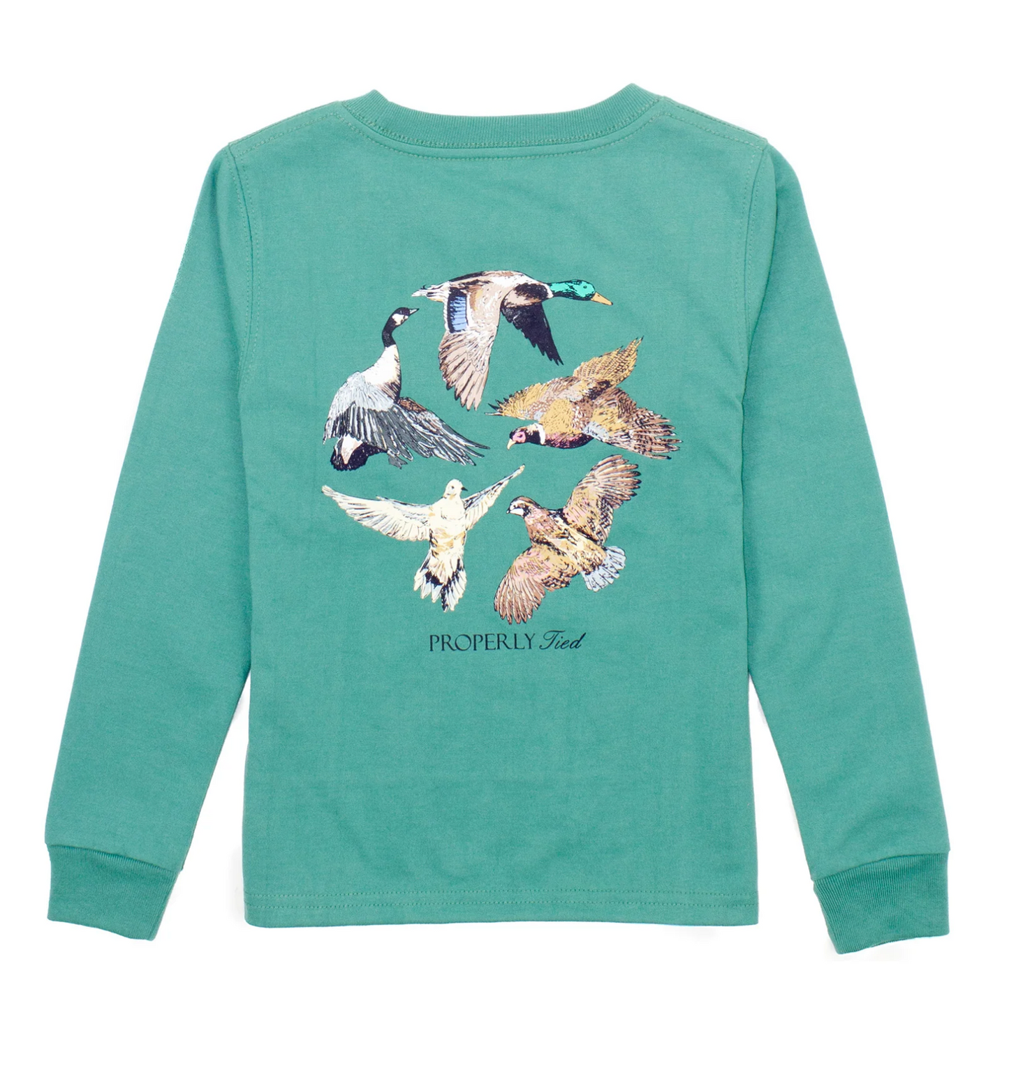 Properly Tied Flock Teal Tee
