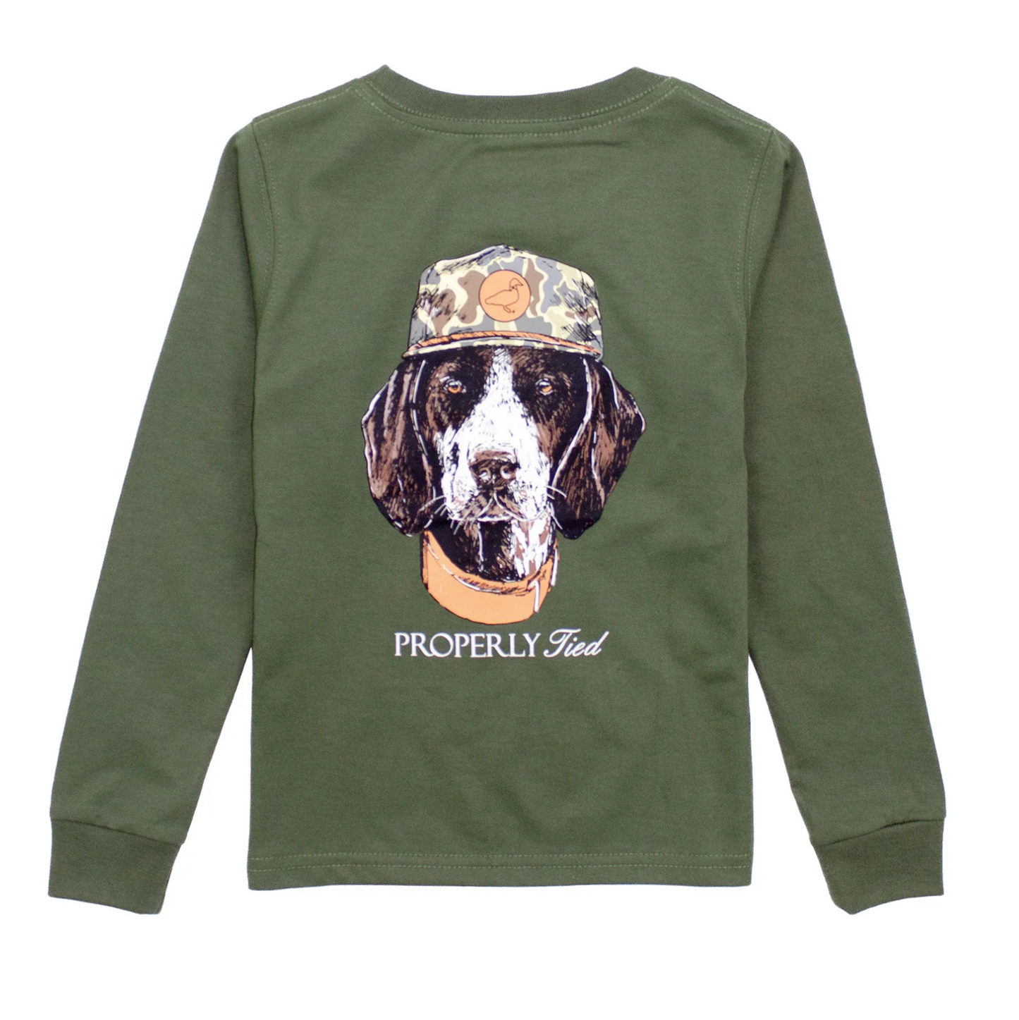 Properly Tied Man's Best Friend Olive Tee