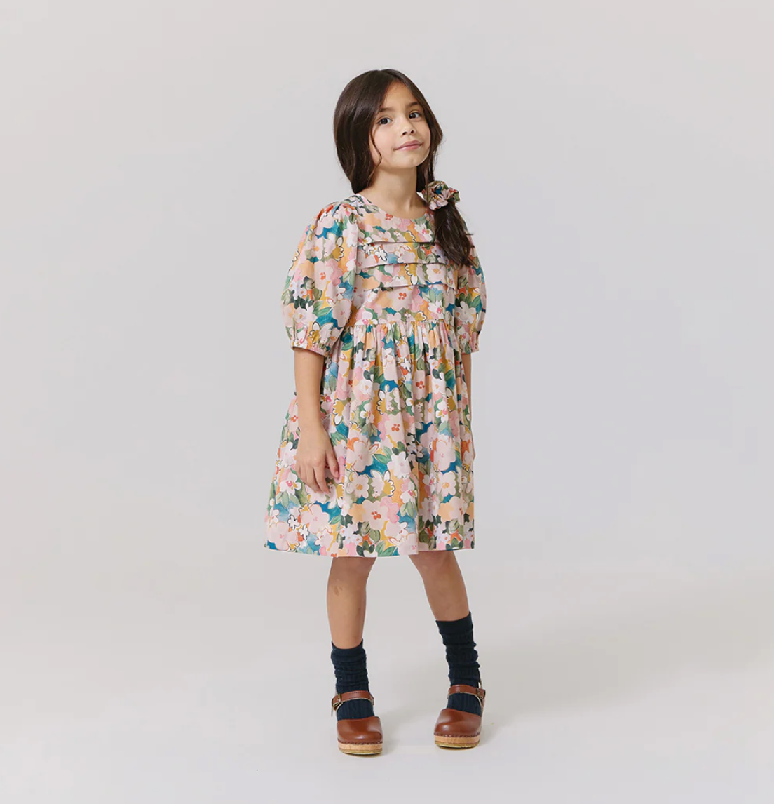 Pink Chicken Girls Evelyn Dress - Watercolor Floral