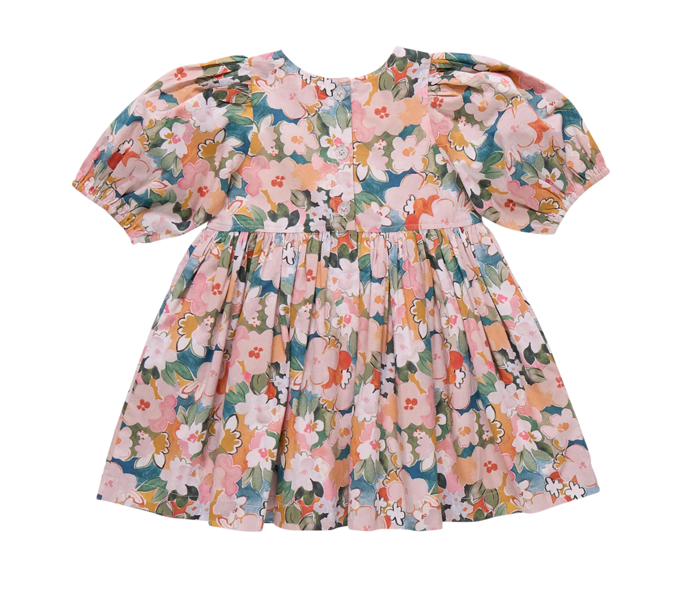 Pink Chicken Girls Evelyn Dress - Watercolor Floral