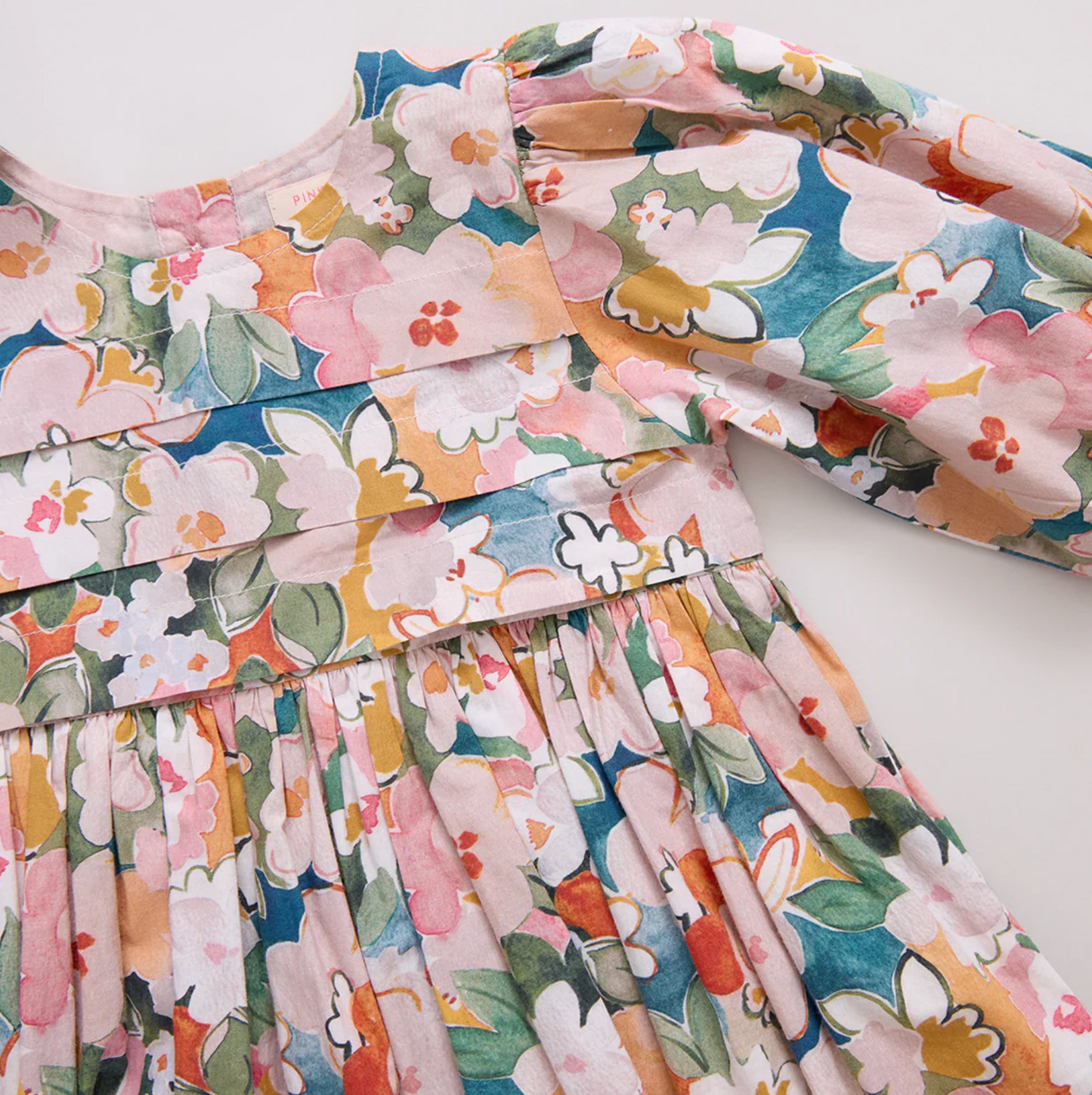 Pink Chicken Baby Girls Evelyn Dress Set - Watercolor Floral