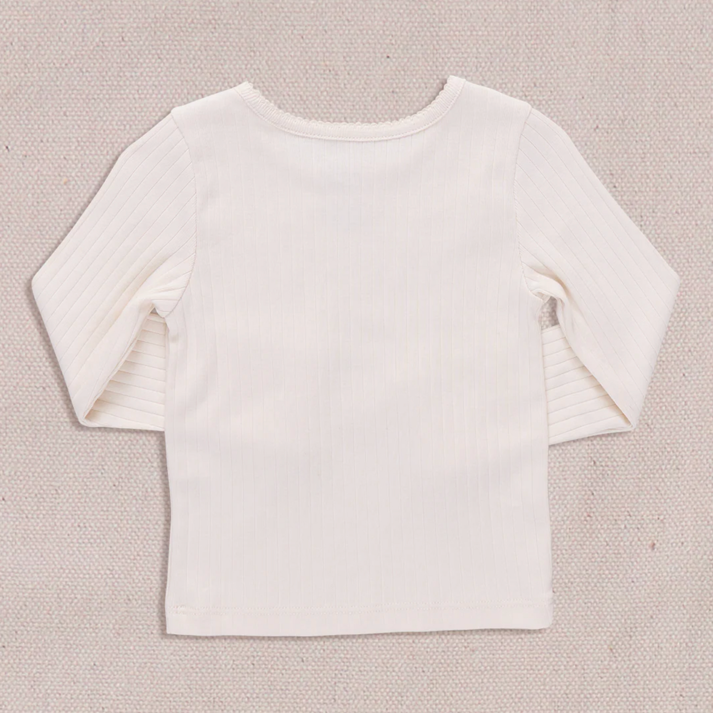 Pink Chicken Seesaw Long Sleeve Rib T-Shirt - Cream