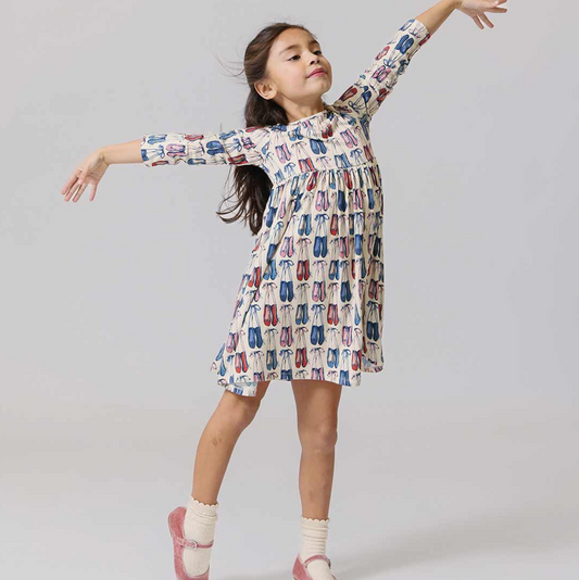 Pink Chicken Girls Bamboo Dress - Ballet Slippers