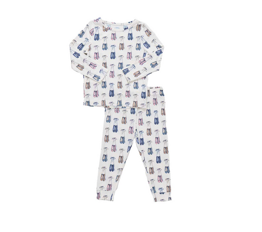 Pink Chicken Kids Bamboo PJ Set - Ballet Slipper