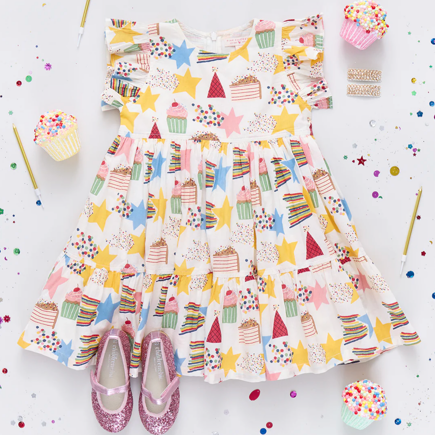 Pink Chicken Girls Jennifer Dress - Birthday Star