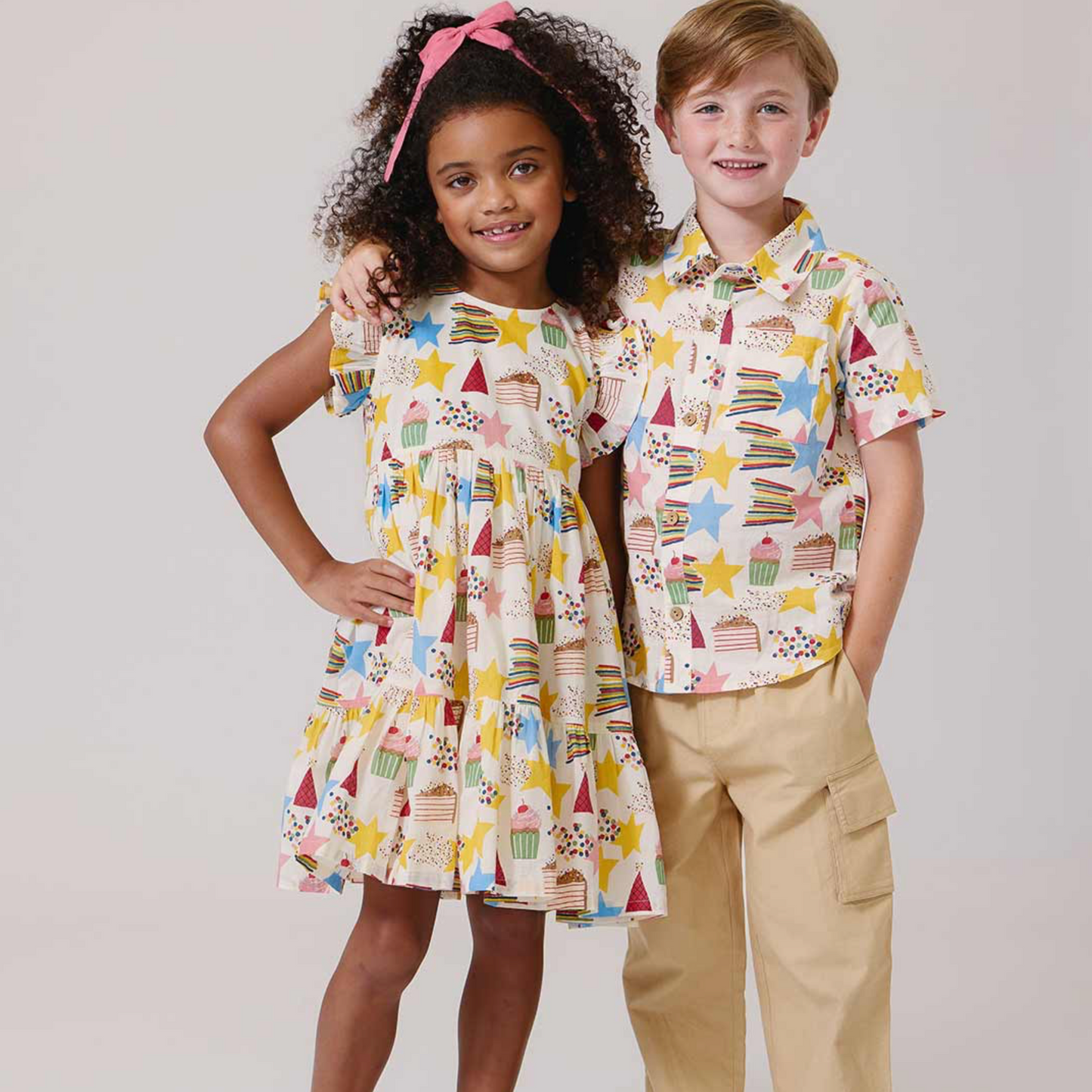 Pink Chicken Boys Jack Shirt - Birthday Star