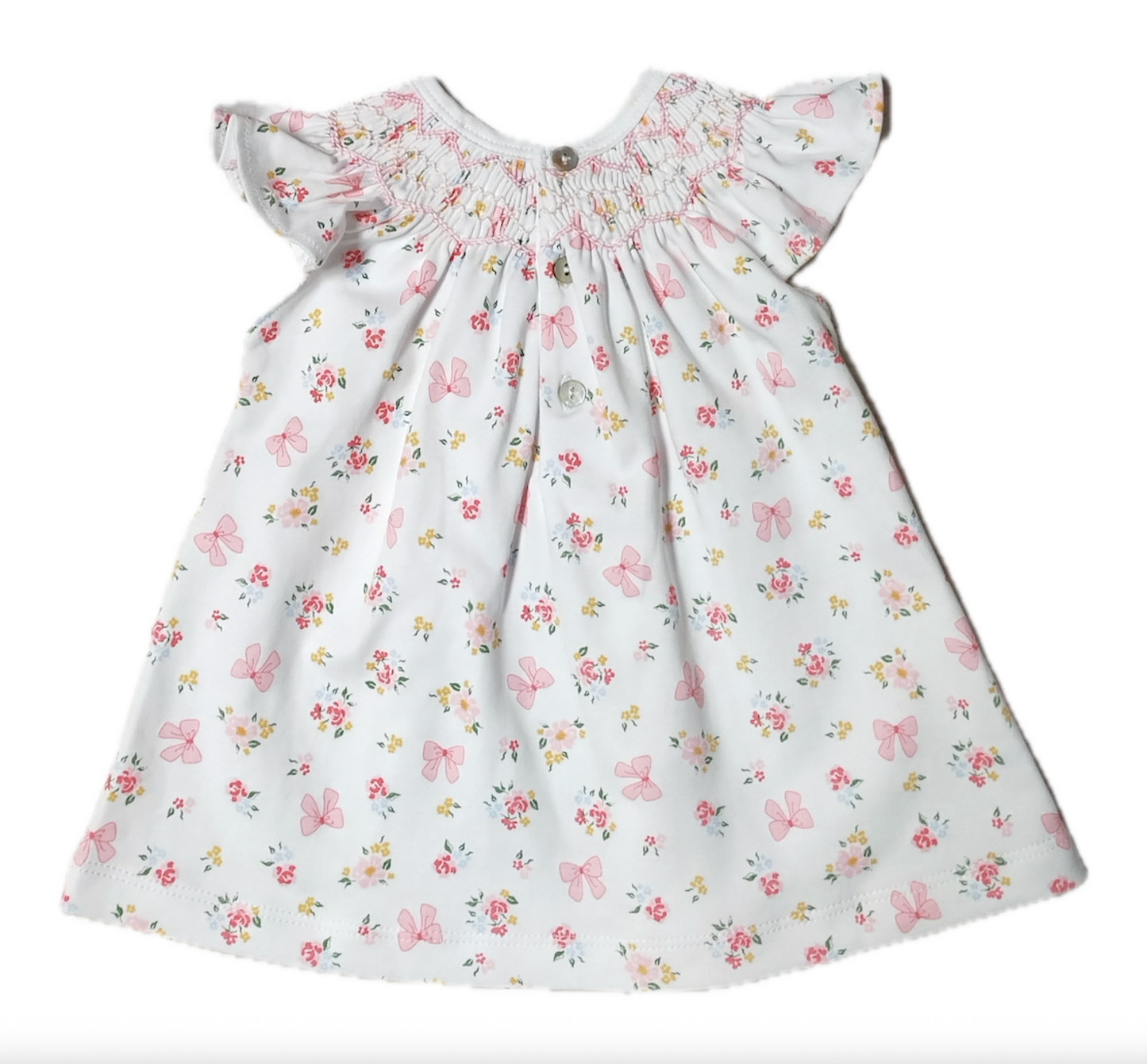 Bows and Flowers Baby Girl's Bishop Dress