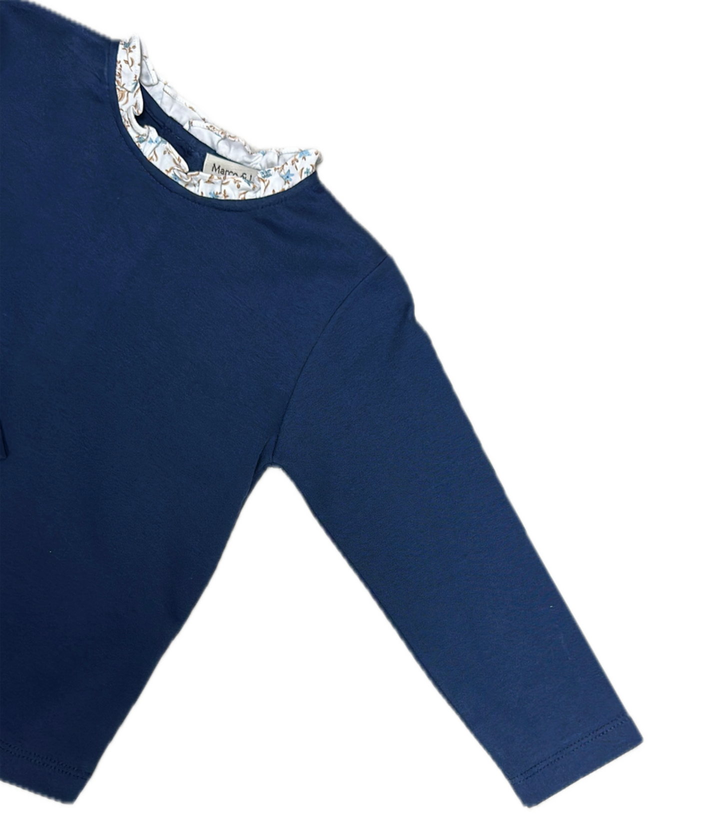 Girls Blue Floral Skirt Set