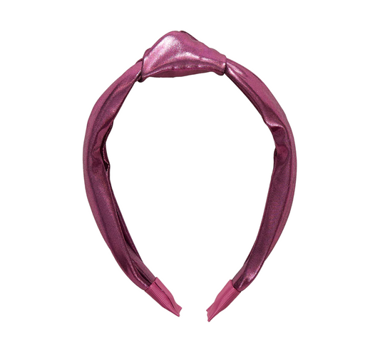 Pink Chicken Lame Holly Headband - Pink