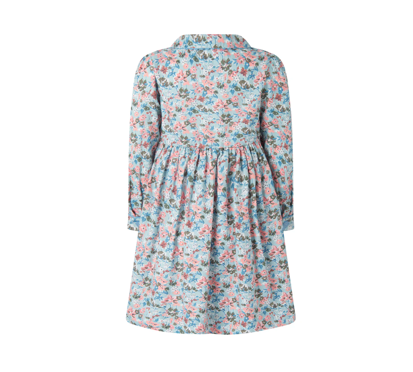 Rachel Riley Blue Floral Button-Front Dress