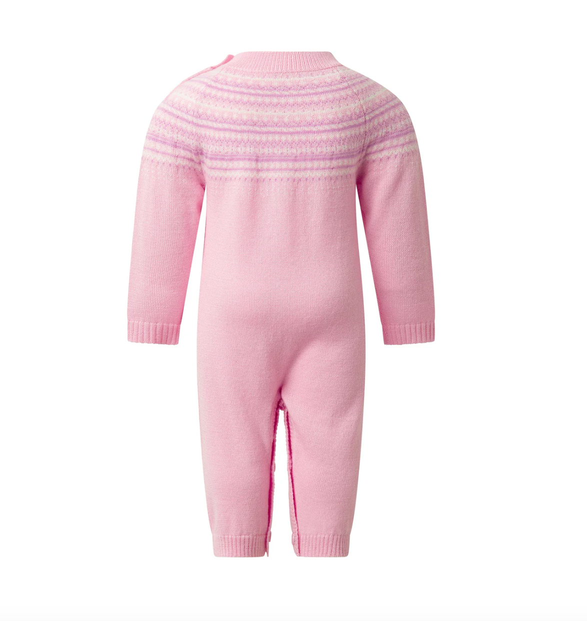 Rachel Riley Pink Fairisle Playsuit