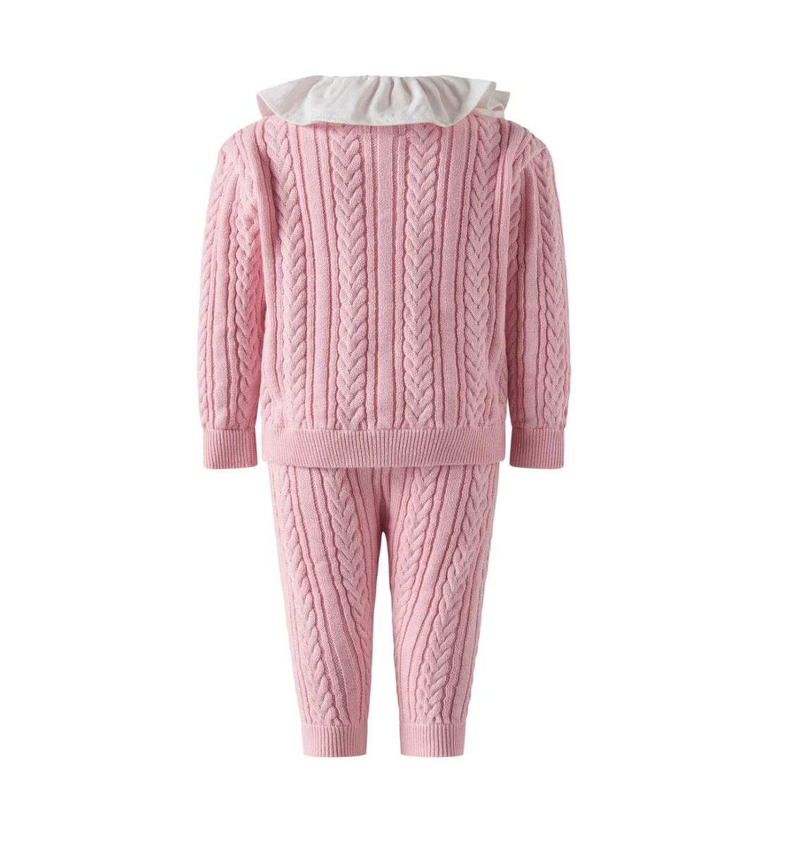 Rachel Riley Pink Cable Knit Set