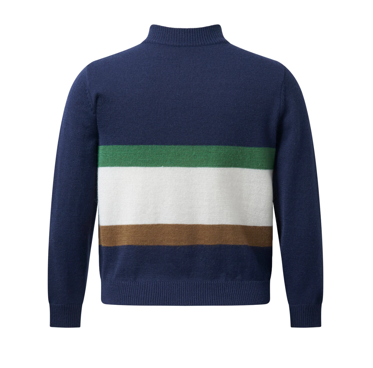 Rachel Riley Stripe Half-Zip Sweater