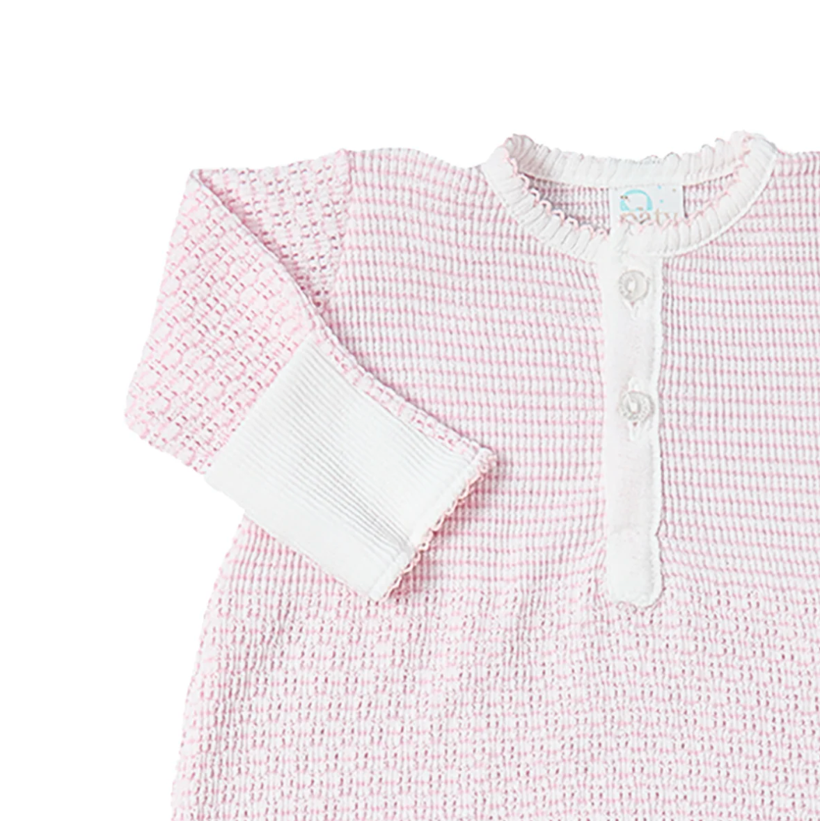 Paty Knit Placket Gown - Pink or Blue
