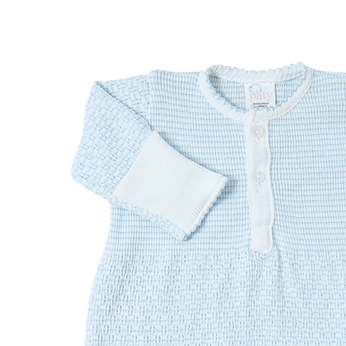 Paty Knit Placket Gown - Pink or Blue