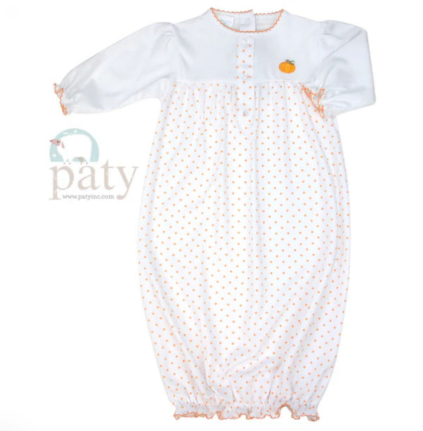 Paty Orange Dot Pumpkin Gown
