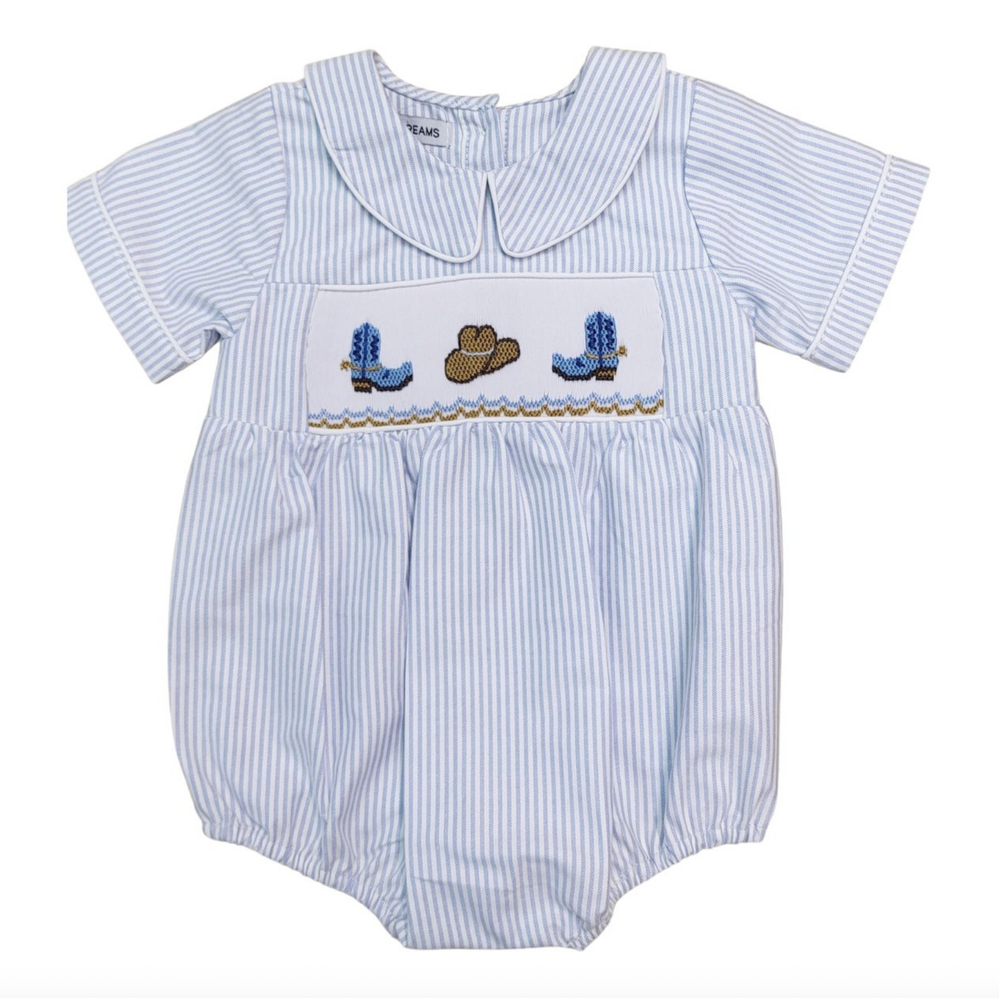 Sweet Dreams Smocked Cowboy Boots & Hat Bubble